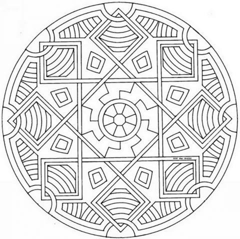 Celtic Mandala  Coloring Page